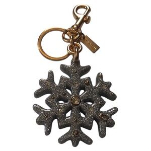 Coach Glittery Snowflake Bag Charm
